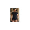 T-shirt noir rayé opaque et transparent 